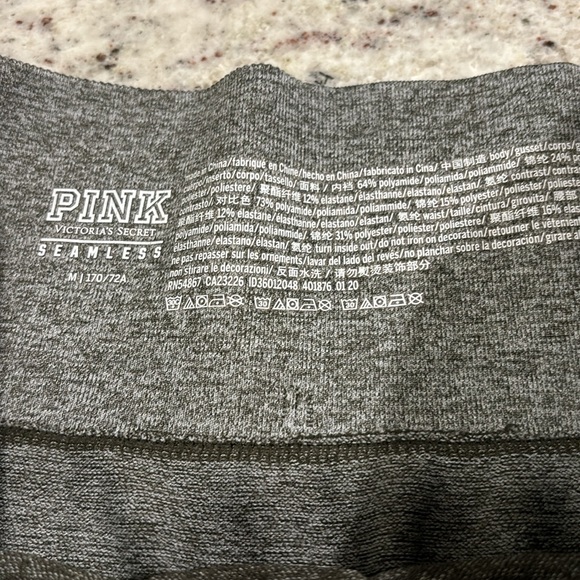 Victoria Secret PINK seamless leggings olive green sz Medium - Picture 2 of 8